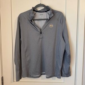 Ahead Performance Mens PGA Sun Country Section Quarter Zip Pullover Grey Medium